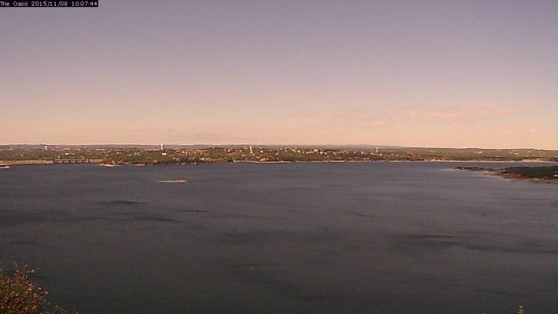 Lake Travis webcam, November 8, 2015 9:15 AM CT