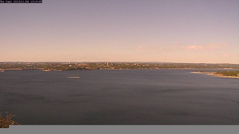 Lake Travis webcam, November 8, 2015 9:20 AM CT