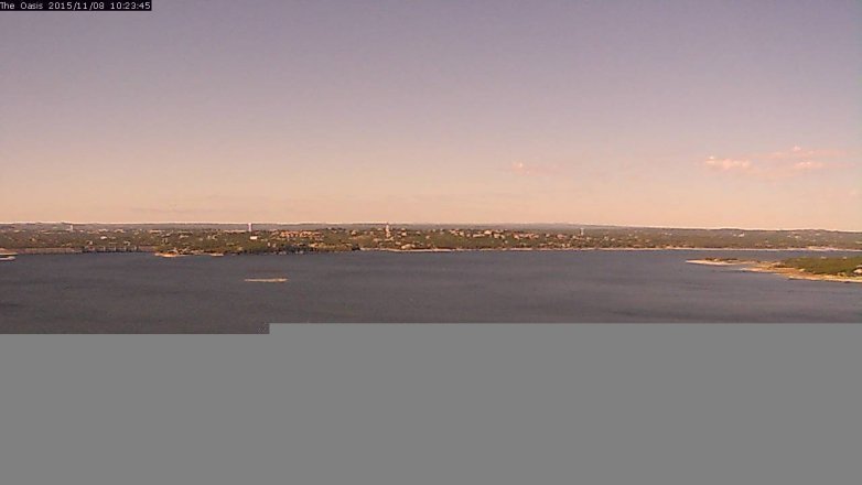 Lake Travis webcam, November 8, 2015 9:30 AM CT