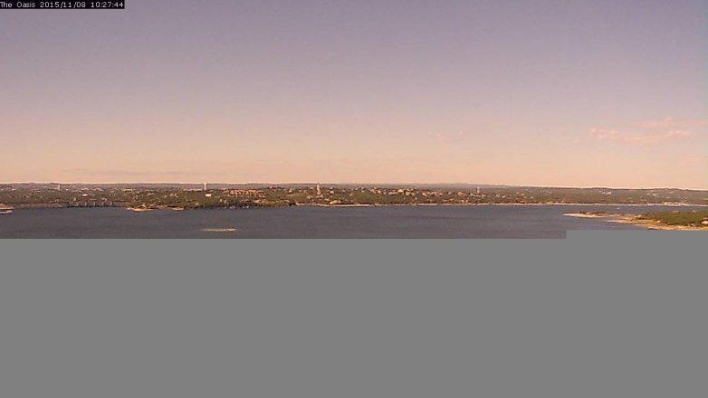 Lake Travis webcam, November 8, 2015 9:35 AM CT