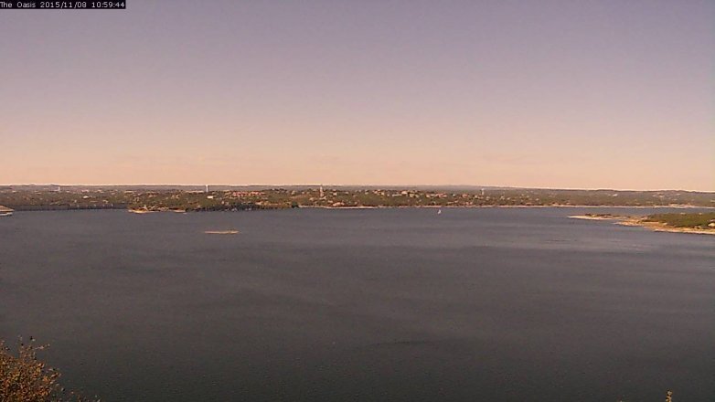Lake Travis webcam, November 8, 2015 10:05 AM CT