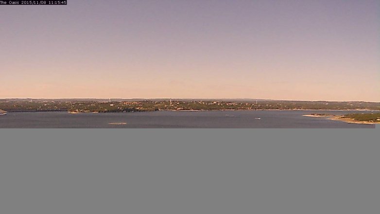 Lake Travis webcam, November 8, 2015 10:20 AM CT