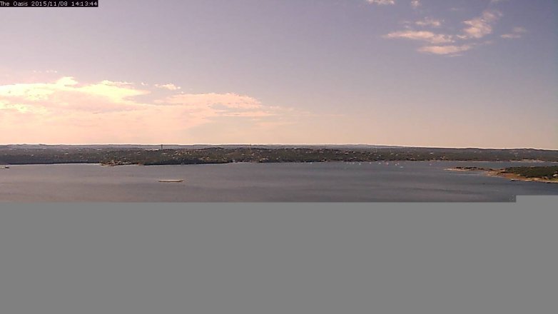 Lake Travis webcam, November 8, 2015 1:20 PM CT