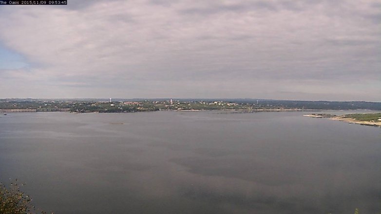 Lake Travis webcam, November 9, 2015 9:00 AM CT