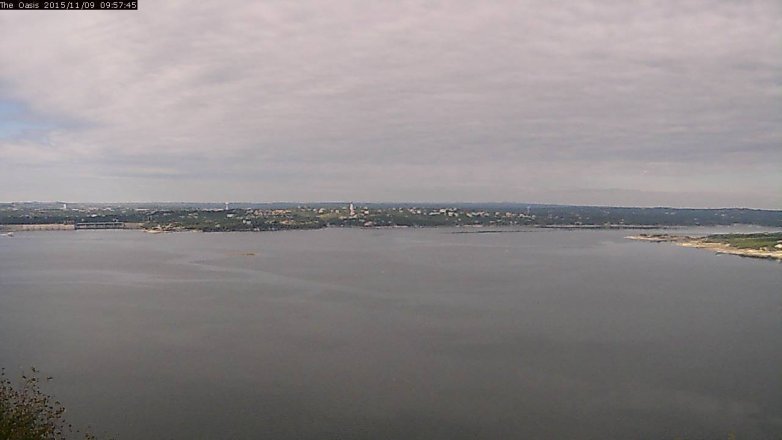 Lake Travis webcam, November 9, 2015 9:05 AM CT