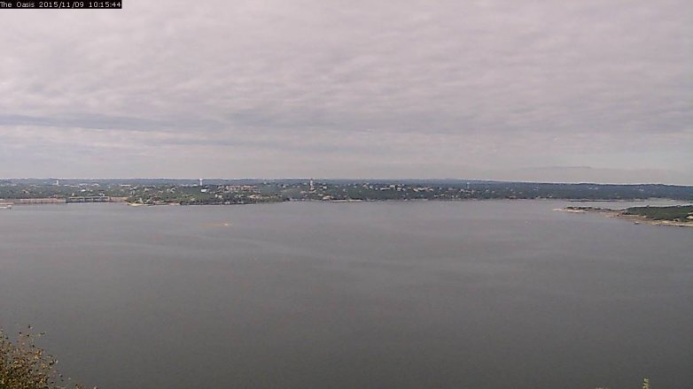 Lake Travis webcam, November 9, 2015 9:20 AM CT