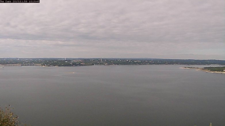 Lake Travis webcam, November 9, 2015 9:25 AM CT