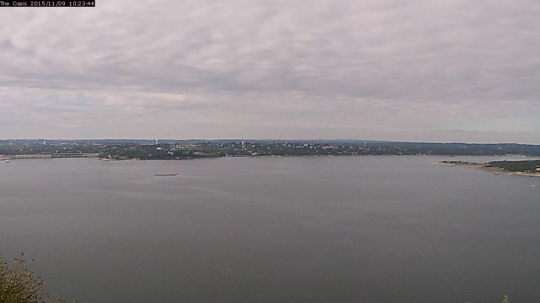 Lake Travis webcam, November 9, 2015 9:30 AM CT