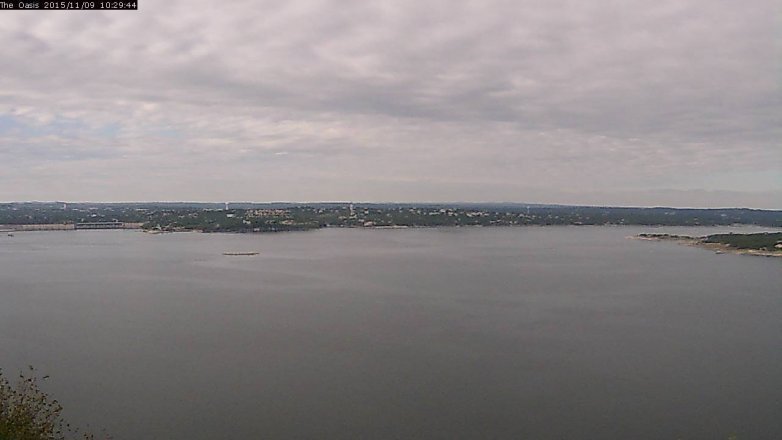 Lake Travis webcam, November 9, 2015 9:35 AM CT