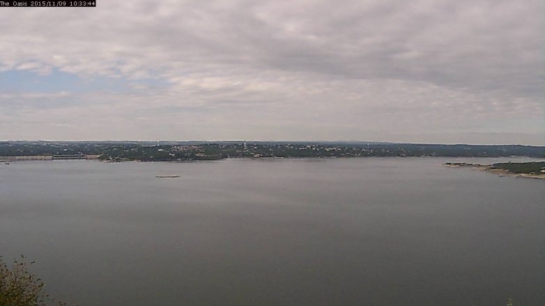 Lake Travis webcam, November 9, 2015 9:40 AM CT