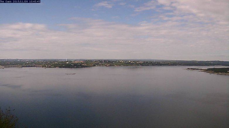 Lake Travis webcam, November 9, 2015 9:50 AM CT