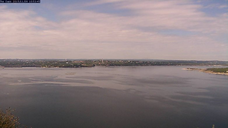 Lake Travis webcam, November 9, 2015 10:00 AM CT