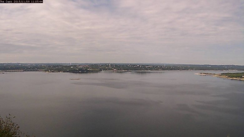 Lake Travis webcam, November 9, 2015 10:10 AM CT