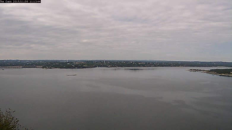 Lake Travis webcam, November 9, 2015 10:20 AM CT