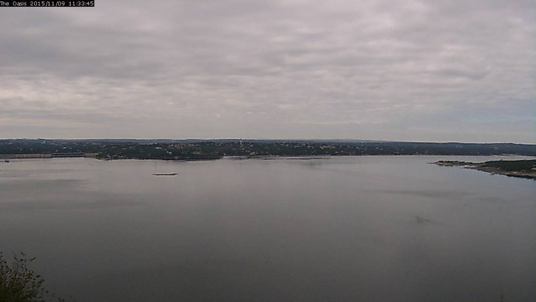 Lake Travis webcam, November 9, 2015 10:40 AM CT