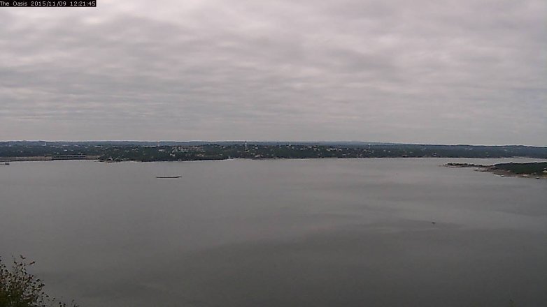 Lake Travis webcam, November 9, 2015 11:30 AM CT