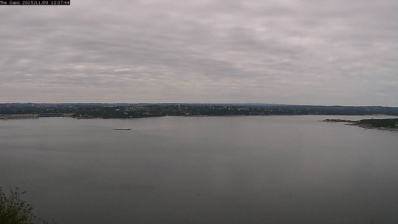 Lake Travis webcam, November 9, 2015 11:45 AM CT