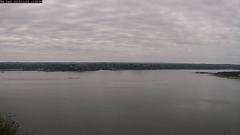 Lake Travis webcam, November 9, 2015 11:50 AM CT