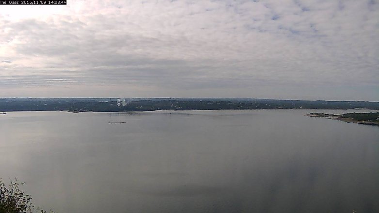 Lake Travis webcam, November 9, 2015 1:10 PM CT