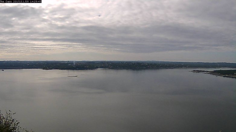 Lake Travis webcam, November 9, 2015 1:35 PM CT