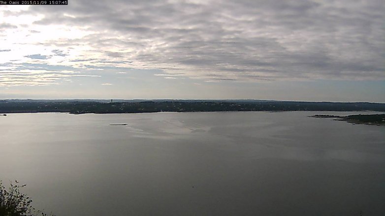 Lake Travis webcam, November 9, 2015 2:15 PM CT