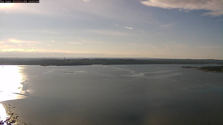Lake Travis webcam, November 9, 2015 3:10 PM CT