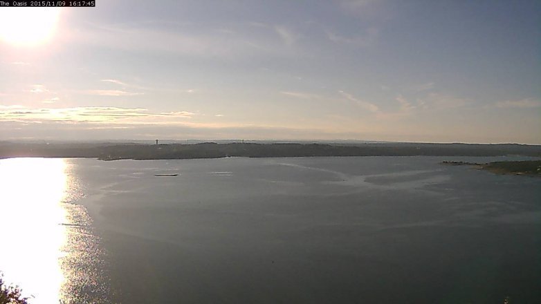 Lake Travis webcam, November 9, 2015 3:25 PM CT