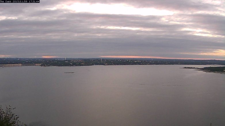 Lake Travis webcam, November 9, 2015 4:35 PM CT