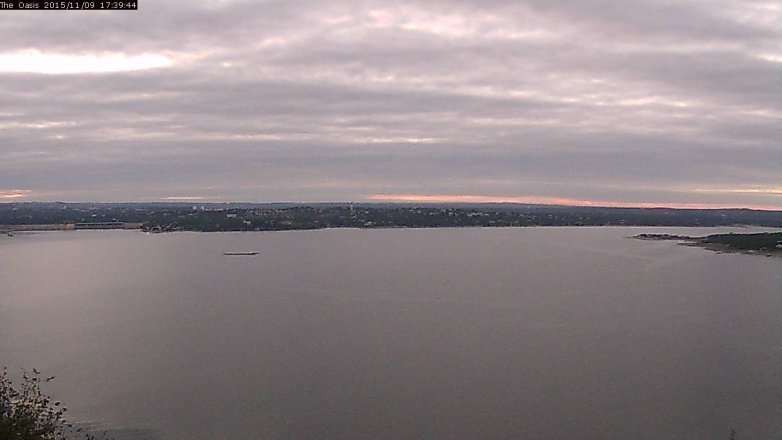 Lake Travis webcam, November 9, 2015 4:45 PM CT
