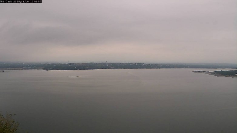 Lake Travis webcam, November 10, 2015 9:15 AM CT