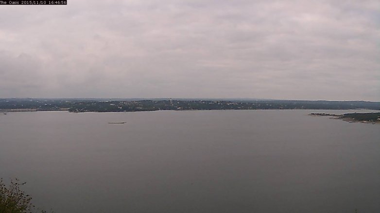 Lake Travis webcam, November 10, 2015 3:55 PM CT