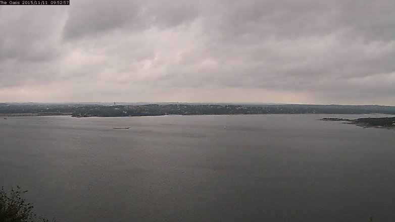Lake Travis webcam, November 11, 2015 9:05 AM CT