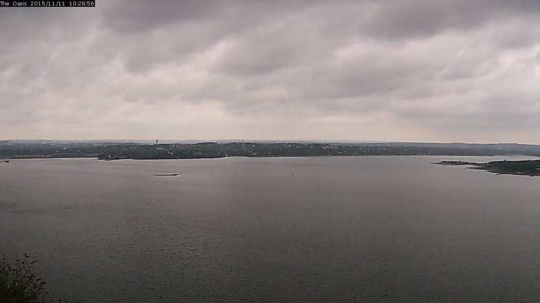 Lake Travis webcam, November 11, 2015 9:35 AM CT