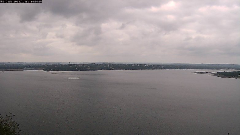 Lake Travis webcam, November 11, 2015 10:05 AM CT