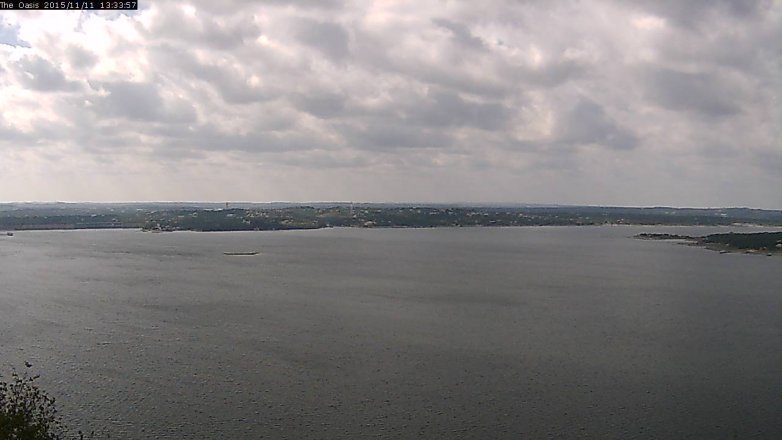 Lake Travis webcam, November 11, 2015 12:40 PM CT