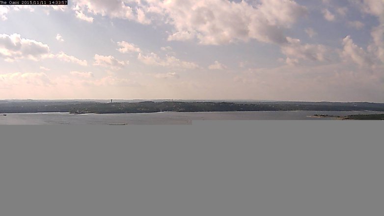 Lake Travis webcam, November 11, 2015 1:40 PM CT