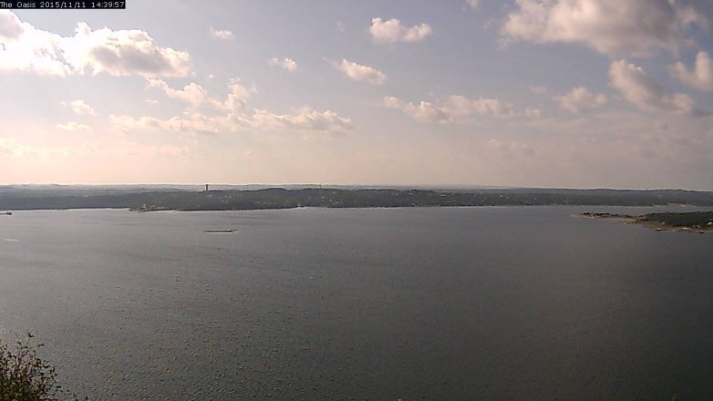 Lake Travis webcam, November 11, 2015 1:45 PM CT