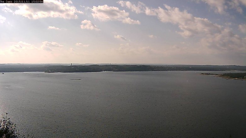 Lake Travis webcam, November 11, 2015 2:10 PM CT