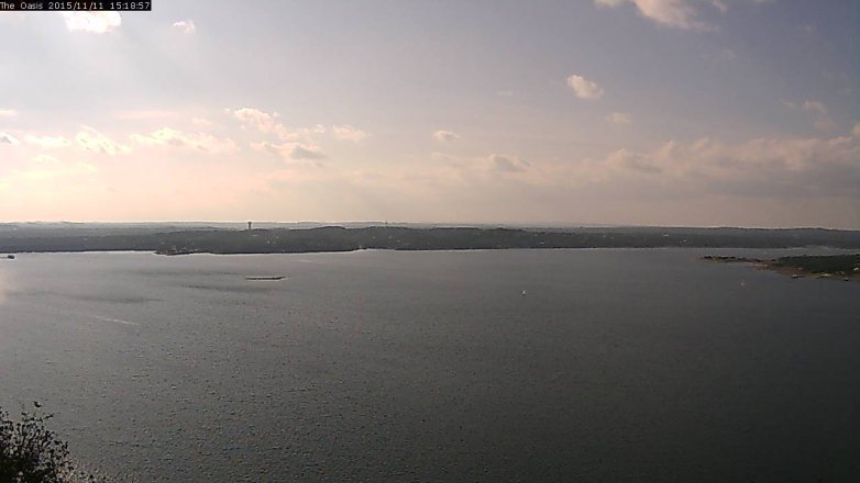 Lake Travis webcam, November 11, 2015 2:25 PM CT