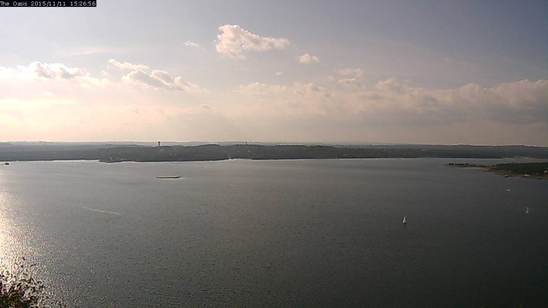 Lake Travis webcam, November 11, 2015 2:35 PM CT