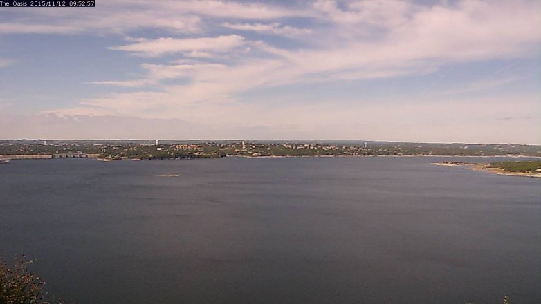 Lake Travis webcam, November 12, 2015 9:00 AM CT
