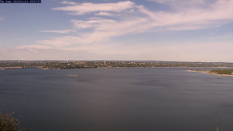 Lake Travis webcam, November 12, 2015 9:05 AM CT