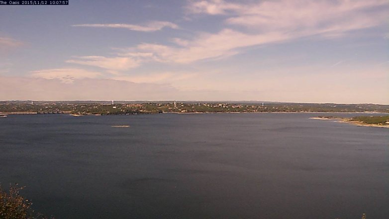 Lake Travis webcam, November 12, 2015 9:15 AM CT