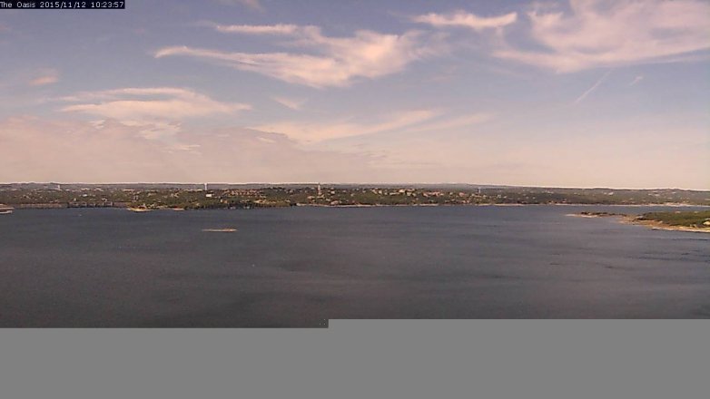 Lake Travis webcam, November 12, 2015 9:30 AM CT