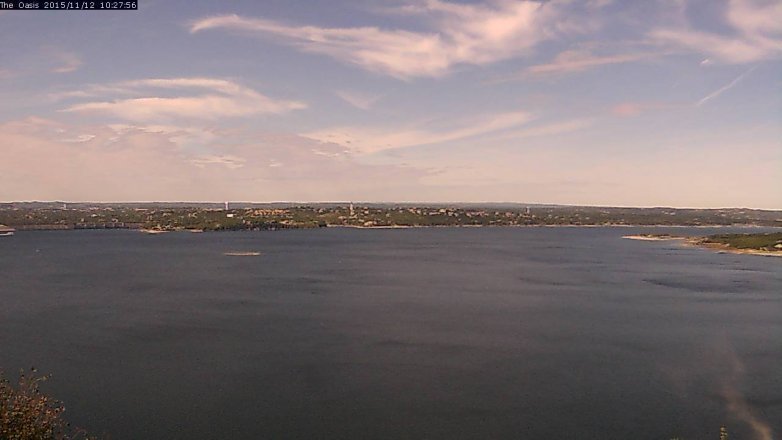 Lake Travis webcam, November 12, 2015 9:35 AM CT
