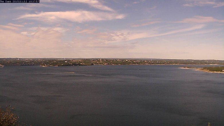 Lake Travis webcam, November 12, 2015 9:45 AM CT