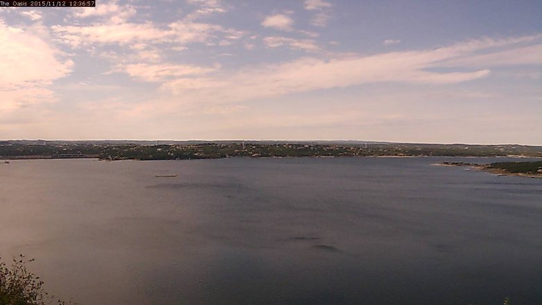 Lake Travis webcam, November 12, 2015 11:45 AM CT