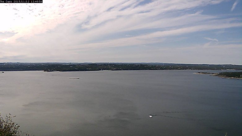Lake Travis webcam, November 12, 2015 12:55 PM CT