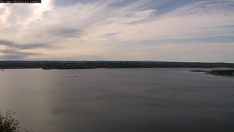 Lake Travis webcam, November 12, 2015 1:45 PM CT