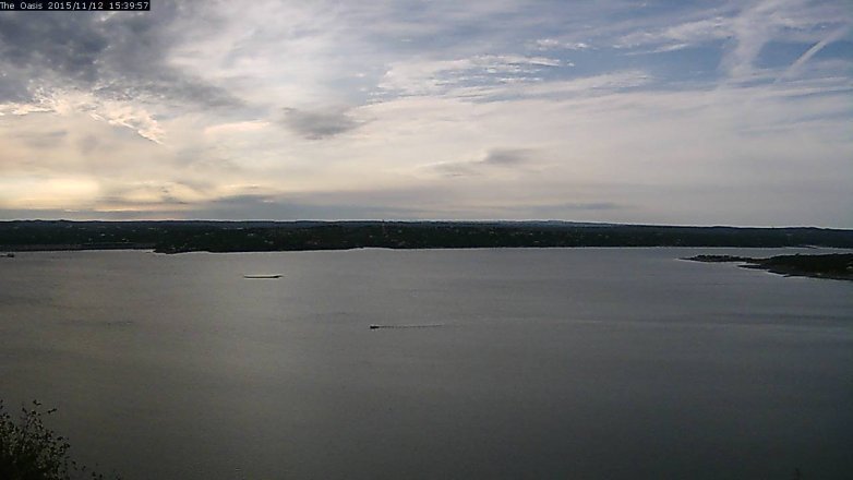 Lake Travis webcam, November 12, 2015 2:45 PM CT